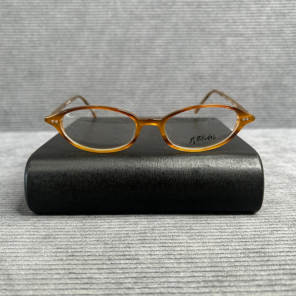 Attitudes #2 Eyeglasses D/Blonde Tortoise Oval Cat Eye Y2k Frames 49-17-140
